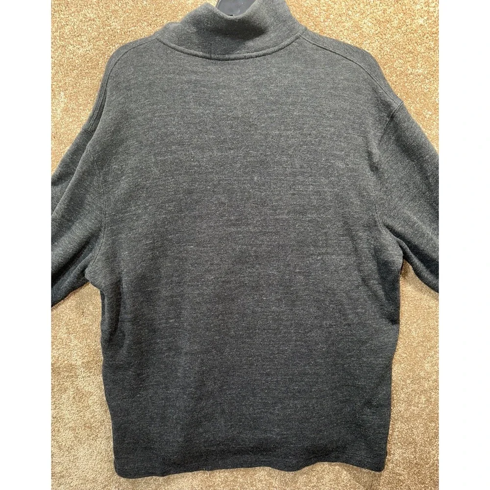 Polo Ralph Lauren 1/4 Zip Charcoal Mens XL Pullover Sweater Red Pony Long Sleeve - Picture 5 of 5